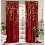 Fliying Sametový závěs Kamila 140x250 cm, vínový/zlatý(cena za 1 kus) – Zboží Dáma