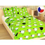 Dadka povlečení Stádo Oveček zelené 90 x 130 cm 45 x 60 cm – Zboží Mobilmania