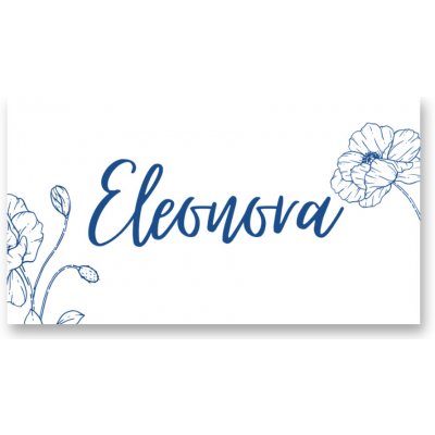 Personal Personal Jmenovka na stůl - Modrotisk Zvolte množství: od 11 ks do 30 ks – Zboží Dáma