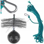 Geko Kartáč komínový kulatý 175 mm závaží 1,7 kg lano 10 m – Zboží Dáma