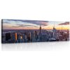 Obraz Postershop Obraz na plátně: Pohled na večerní Manhattan - 145x45 cm