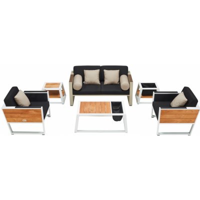 Higold Zahradní sestava York Lounge White/Black Olefin – Hledejceny.cz
