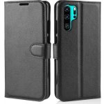 Litchi peněženkové pouzdro na Huawei P30 Pro - černé – Zboží Živě