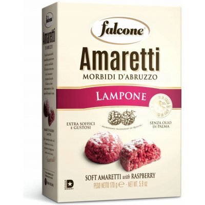 Falcone Amaretti mandlové a malinové Lampone měkké 170 g – Zboží Dáma