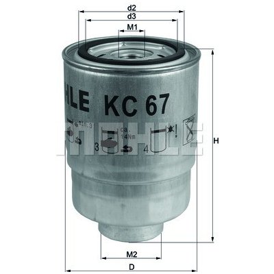 Palivový filtr MAHLE ORIGINAL KC 67 (KC67) – Zboží Mobilmania