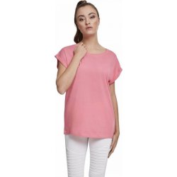 Urban Classics Ladies Extended Shoulder Tee tmavě růžové