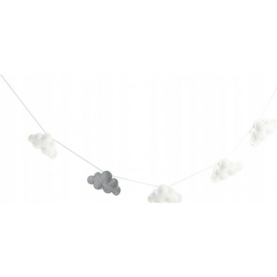 Dream Creations Dětská girlanda mraky šedá – Sleviste.cz