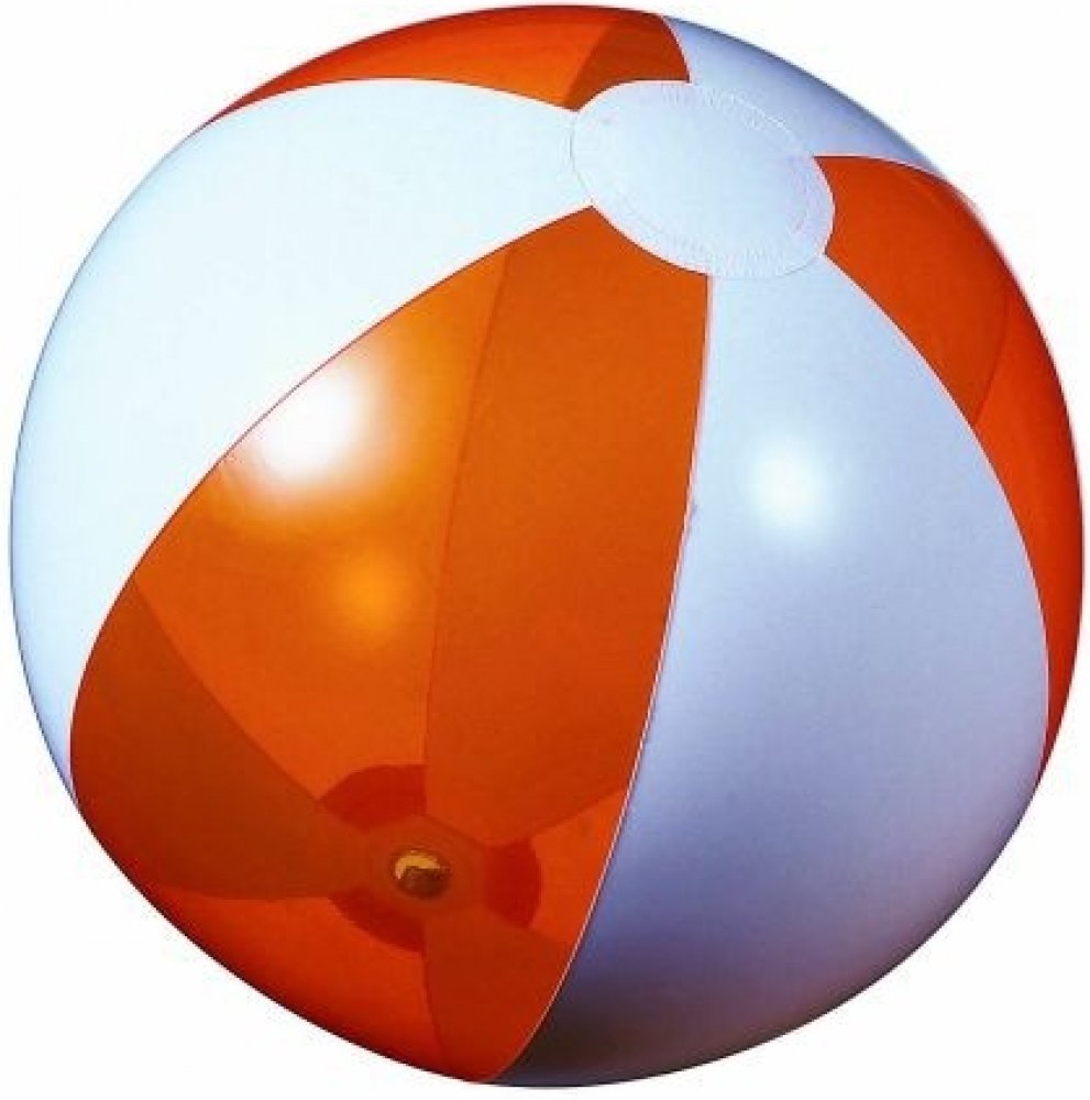 NaVejlet Nafukovací míč 25 cm bílý transparentní oranžový bílá oranžová |  Srovnanicen.cz