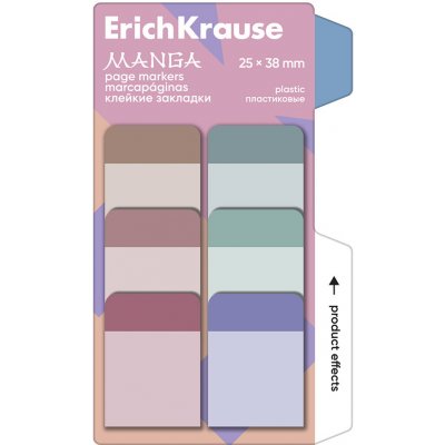 Záložky samolepicí plastové 25 x 38 mm ErichKrause Manga 6 x 10l – Hledejceny.cz