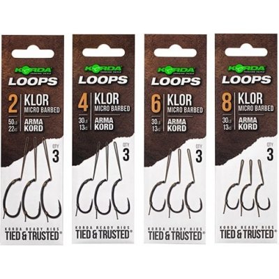 Korda Návazec Loop Rigs Klor Barbed vel.4 30 lb 3 ks – Sleviste.cz