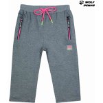 Kugo dívčí 3/4 tepláky JT5949 šedé – Zboží Dáma