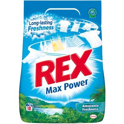 Rex Max Power Amazonia Freshness prací prášek na bílé i barevné prádlo 18 PD 1,17 kg