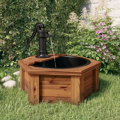zahrada-XL Zahradní fontána s čerpadlem 57 x 57 x 53 cm masivní jedle – Sleviste.cz