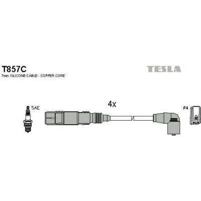 Sada kabelů pro zapalování TESLA T857C