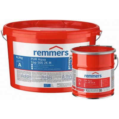 REMMERS PUR Aqua Top 500 2K M, čirý, hedvábně matný dvousložkový polyuretanový krycí lak na vodní bázi pro ochranu podlahových nátěrů 10 kg – HobbyKompas.cz