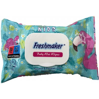 Freshmaker KIDS dětské vlhčené ubrousky s víčkem 72 ks Plameňák – Hledejceny.cz