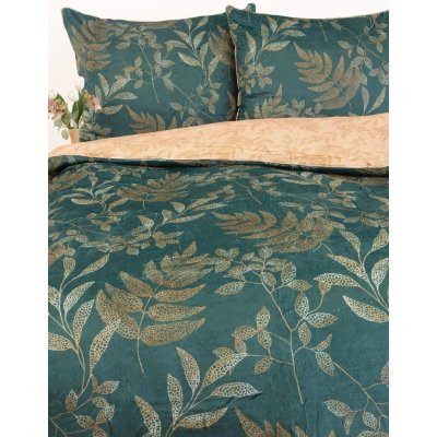 MKLuzkoviny.cz povlečení mikroplyš Digital Gabriela tmavě zelená 140x200 70x90 – Hledejceny.cz