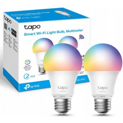 TP-Link Tapo L530E Smart žárovka E27, 8,7 W vícebarevná RGB 2 ks – Zboží Živě