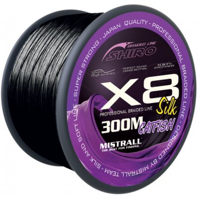 Shiro Mistrall Šňůra Catfish X8 Black 300m 0,60mm – Zboží Dáma