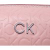 Kosmetický kufřík Calvin Klein Kosmetický kufřík Re-Lock Cosmetic Pouch Em Mono K60K610261 Růžová Imitace kůže