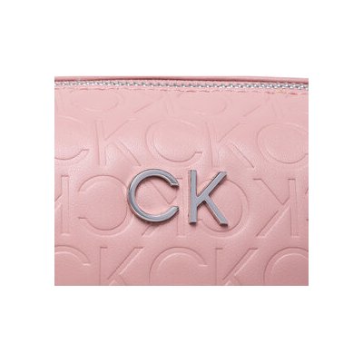 Calvin Klein Kosmetický kufřík Re-Lock Cosmetic Pouch Em Mono K60K610261 Růžová Imitace kůže – Zboží Mobilmania