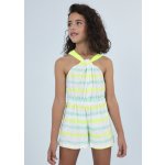 Mayoral overal bavlněný pruhy neonově žlutý – Zboží Dáma