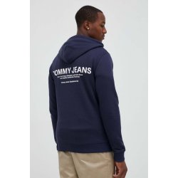 Tommy Jeans tmavomodrá s kapucí s potiskem DM0DM17781