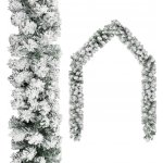 Nabytek XL Vánoční girlanda zasněžená zelená 20 m PVC – Sleviste.cz