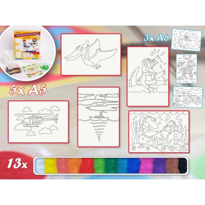 Radost v písku Sada střední PRO KLUKY 2 Barevné pískování obrázků – Hledejceny.cz