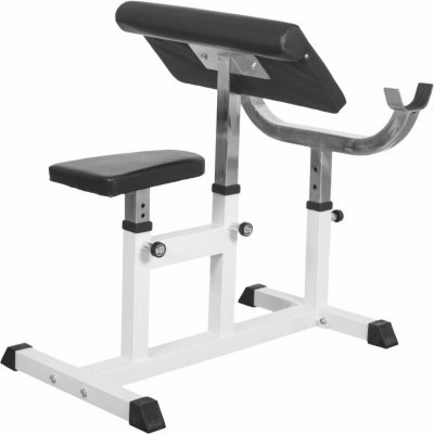 Gorilla Sports nastavitelná Scottova lavička 96 x 65 x 83-103 cm černá/bílá – Zboží Mobilmania