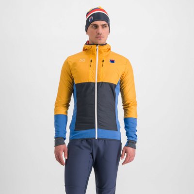 Sportful Anima cardio tech wind jacket blue denim/yellow