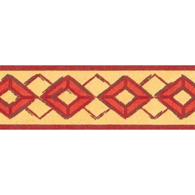 IMPOL TRADE 69004 Samolepící bordura kosočtverce červené 5 m x 6,9 cm – Zboží Dáma