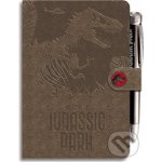 CurePink Poznámkový blok se svítící propiskou Jurassic Park Jurský park T Rex A5 14,8 x 21,0 cm CBA5003 – Hledejceny.cz