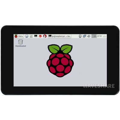 7" kapacitní dotykový displej pro Raspberry Pi 800×480 v ochranném pouzdře