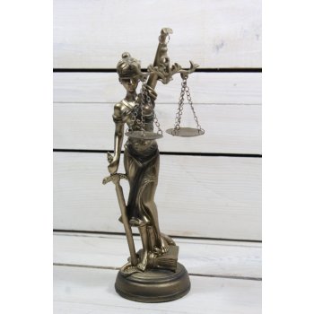 Socha spravedlnosti JUSTICE (v. 25,5 cm) vzor 933 - staré zlato
