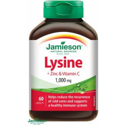 Jamieson Lysine + Zinc & Vitamin C 1000 mg 60 tablet – Hledejceny.cz