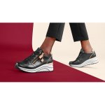 Remonte sneakersy D0T03-01 Schwarz Ginger-gold černá – Zboží Dáma