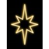 Vánoční osvětlení DecoLED LED světelná hvězda, závěsná, 45x70cm, teplá bílá