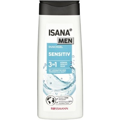 Isana Men sprchový gel pro muže Sensitive 300 ml – Zboží Dáma
