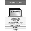 paměťová karta Transcend JetDrive Lite 330 expansion card 128 GB pro Apple MacBookPro Retina 13' TS128GJDL330