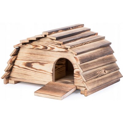 Woodygift Budka pro ježky 45 x 33 x 26 cm opálené dřevo – Sleviste.cz