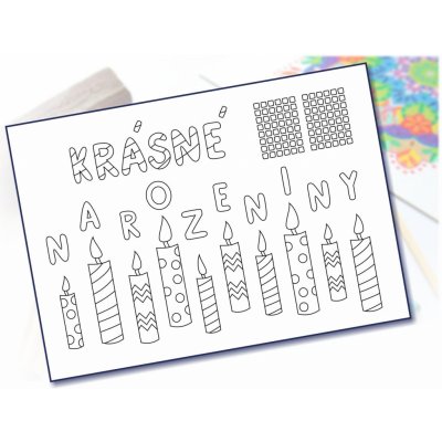 Radost v písku Šablona na pískování krásné narozeniny svíčky digi – Hledejceny.cz