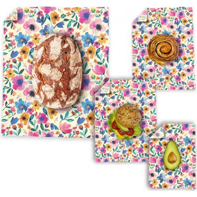 BajaBee Voskované ubrousky Multipack Bloom XL/M/M/S 40x48cm 23x31cm 23x31cm 17x23cm 1ks – Zboží Dáma