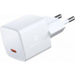 Nabíječka cestovní SWISSTEN GaN USB-C (PD), 33W, bílá – Zbozi.Blesk.cz