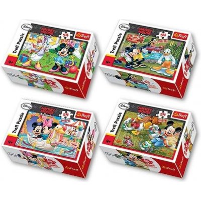 Trefl 54069 Mickey a Minnie mini 4 x 54 dílků – Zboží Mobilmania