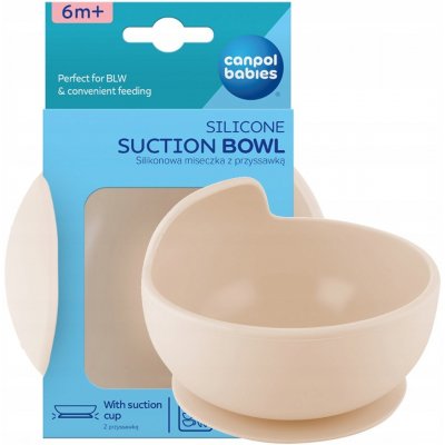 Canpol babies Silikonová miska s přísavkou krémová 330bml – Sleviste.cz