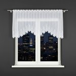 Dekorační oblouková krátká záclona na žabky KLEMENTYNA 80 bílá 200x80 cm MyBestHome – Hledejceny.cz