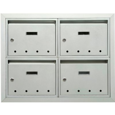 3MH s.r.o. Poštovní schránka s otvory PE-01 320x240x60 v sestavě pro zazdění Barva: RAL 8016 tmavě hnědá – Hledejceny.cz