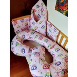 KHC Výhodný set 3ks kojící polštář a Zavinovačka a Mantinel do postýlky Sovy na růžové – Zbozi.Blesk.cz