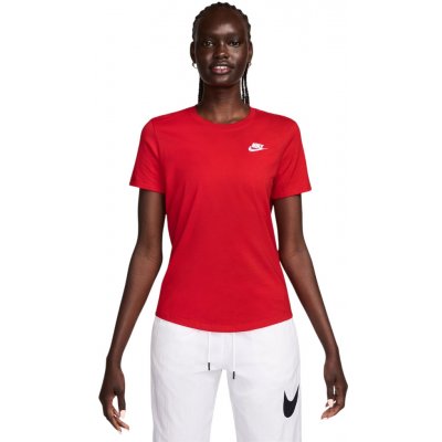 Nike NSW CLUB SS TEE W DX7902-657 červené – Zboží Dáma